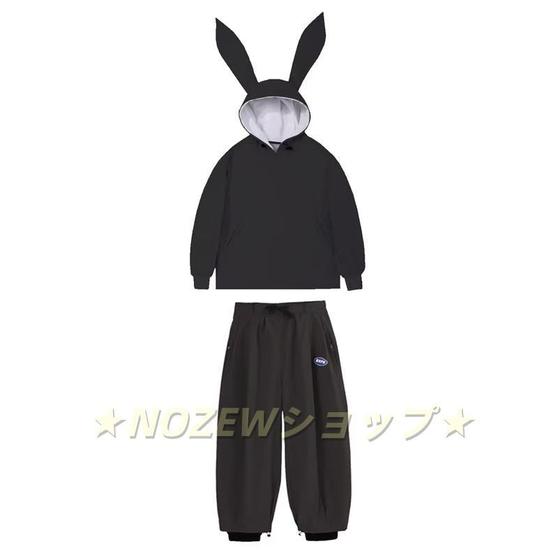 うさ耳 スノーボードウェア 撥水 スノーボードウェア メンズ スノボウェア 上下セット うさ耳