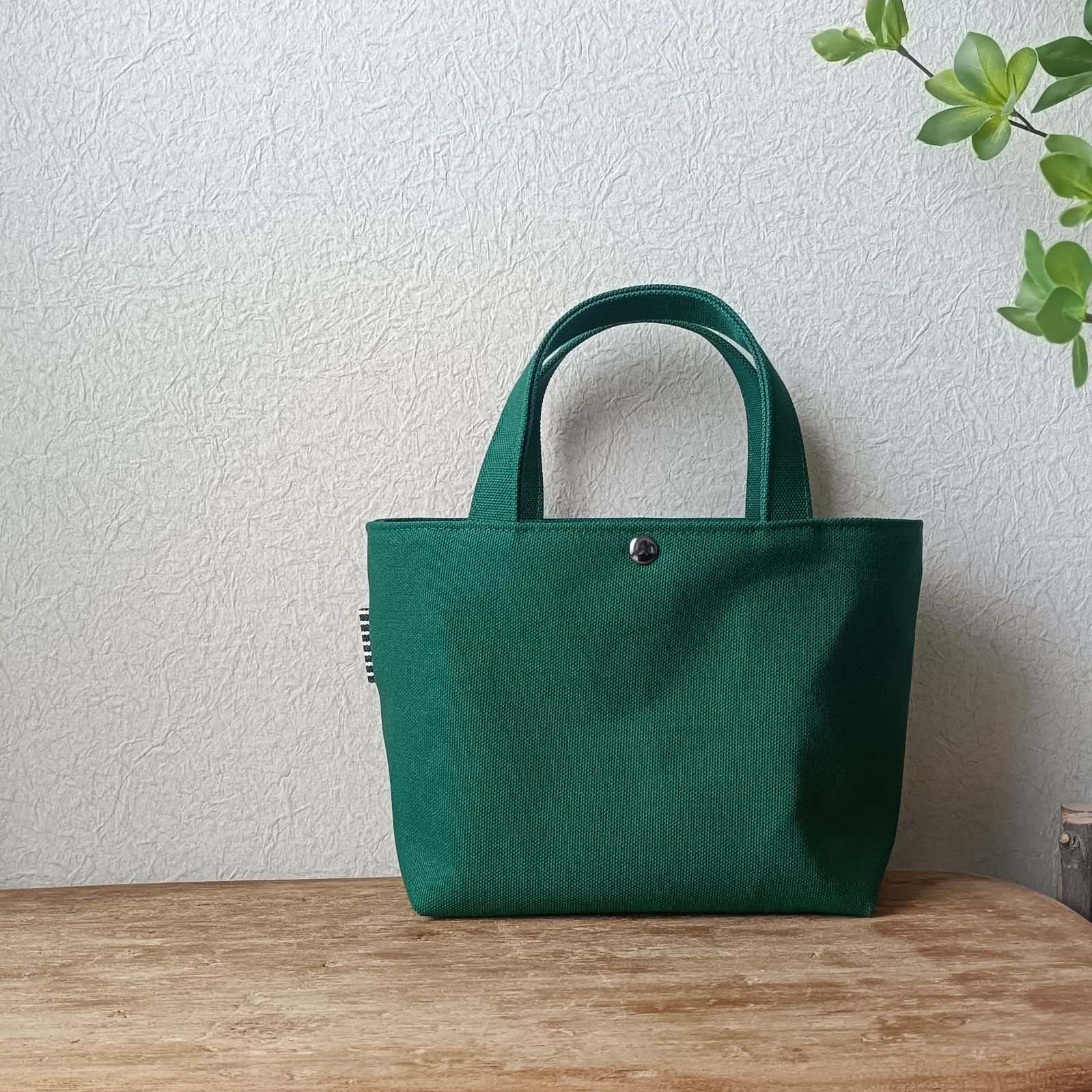 529. イロリのかばん屋さん ミニトート 8号帆布トートバッグ グリーン