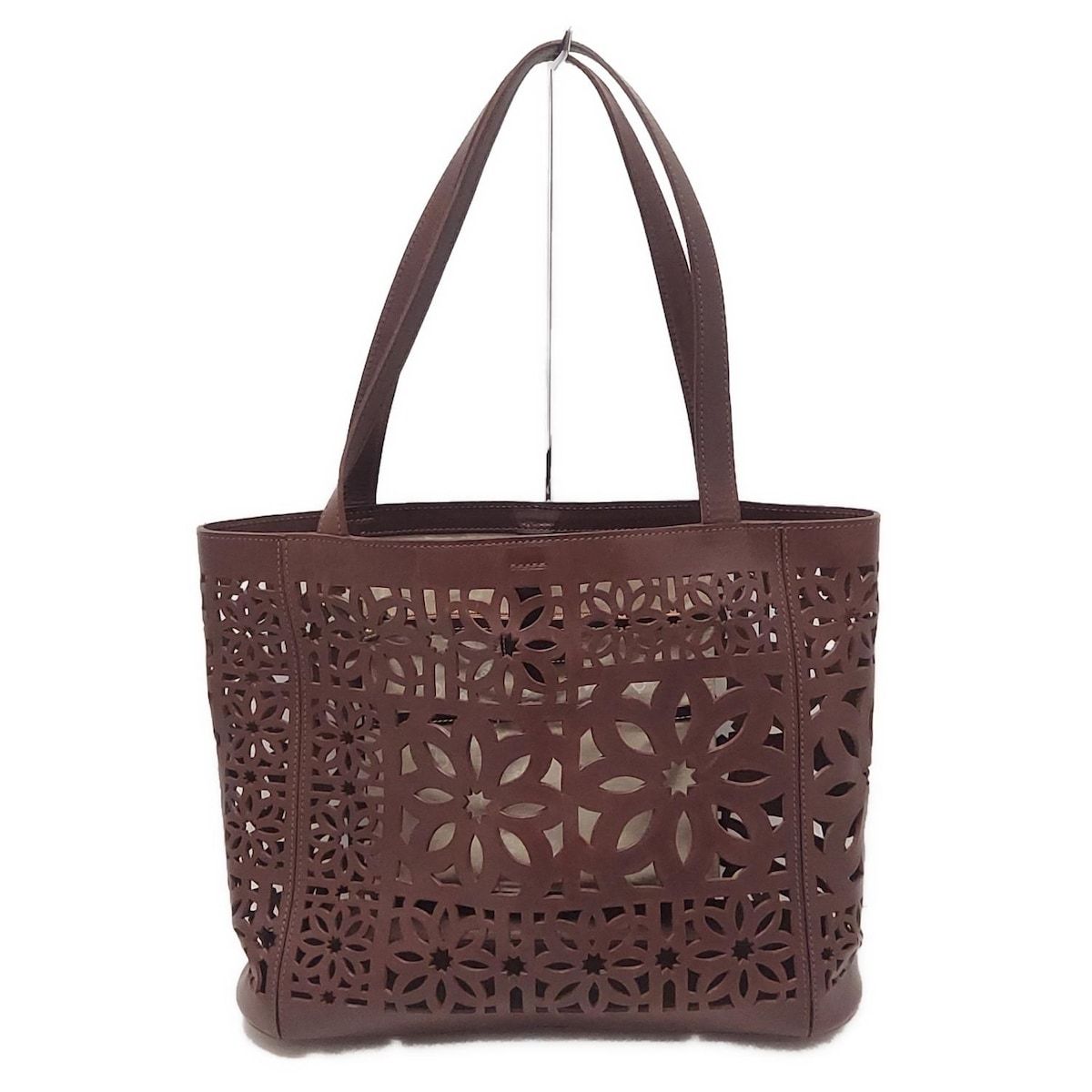 人気 genten(ゲンテン) トートバッグ - ダークブラウン フラワー(花