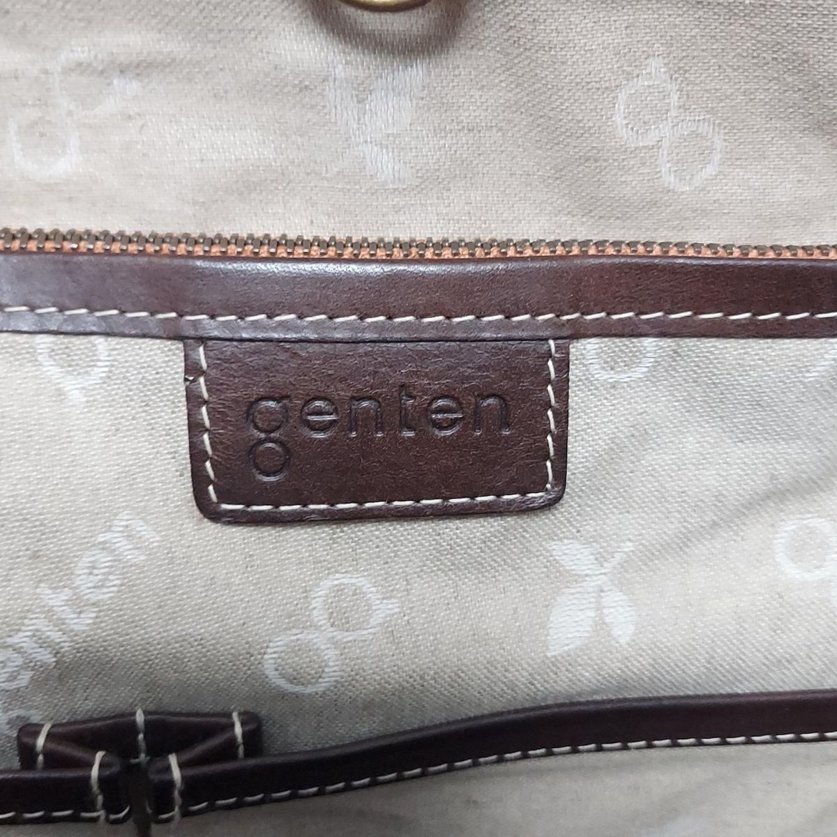 人気 genten(ゲンテン) トートバッグ - ダークブラウン フラワー(花
