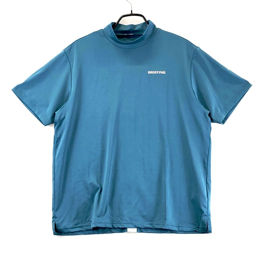 サイズ M GOLF ブリーフィング 半袖モックネックTシャツ ブルー系 ゴルフウェア メンズ ストスト