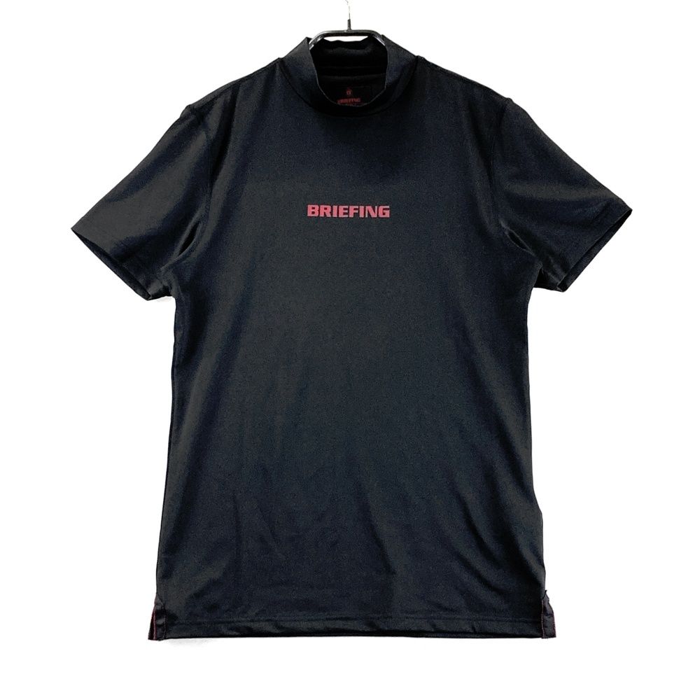 サイズ S GOLF ブリーフィング ハイネック 半袖Tシャツ ブラック系 ゴルフウェア メンズ ストスト