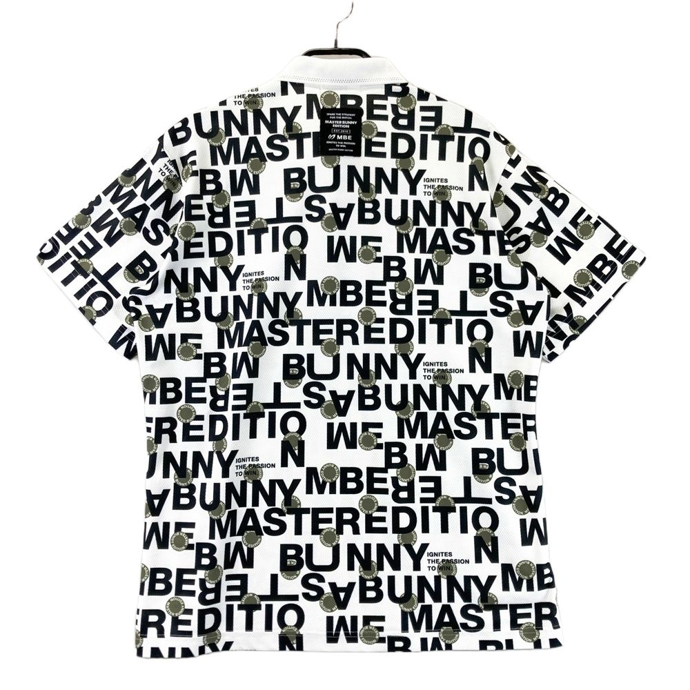 サイズ 6 MASTER BUNNY EDITION マスターバニーエディション モデル 半袖ポロシャツ 総柄 ホワイト系 ゴルフウェア メンズ ストスト