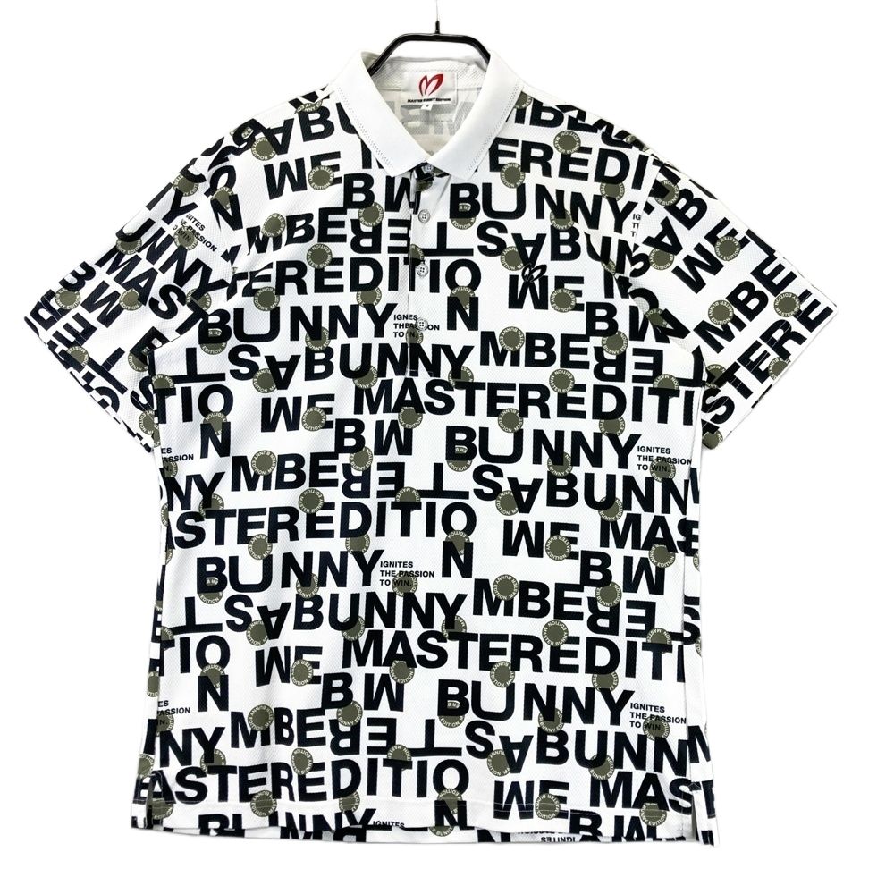 サイズ 6 MASTER BUNNY EDITION マスターバニーエディション モデル 半袖ポロシャツ 総柄 ホワイト系 ゴルフウェア メンズ ストスト