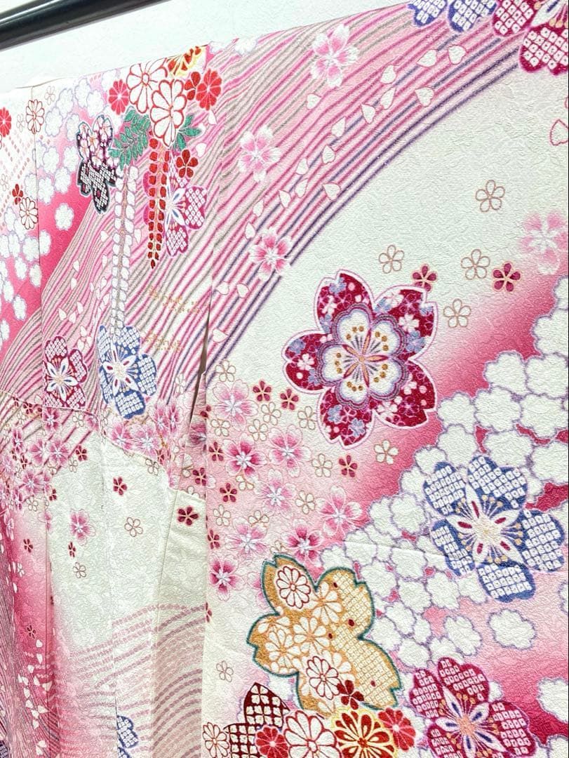 振袖 金彩 銀通し 絞り 紋意匠 身丈158 cm 撥水加工済 MO 3223