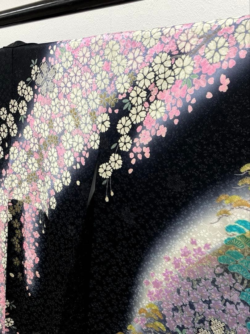 振袖 桂由美 金彩 銀通し 絞り 身丈165 cm 撥水加工済 MO 3225