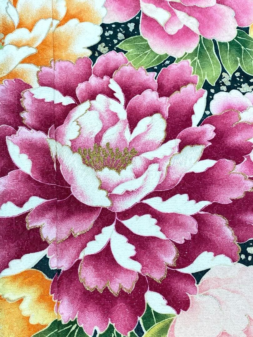 振袖 刺繍 銀彩 銀通し 身丈166cm 撥水加工済 MO3222 - メルカリ