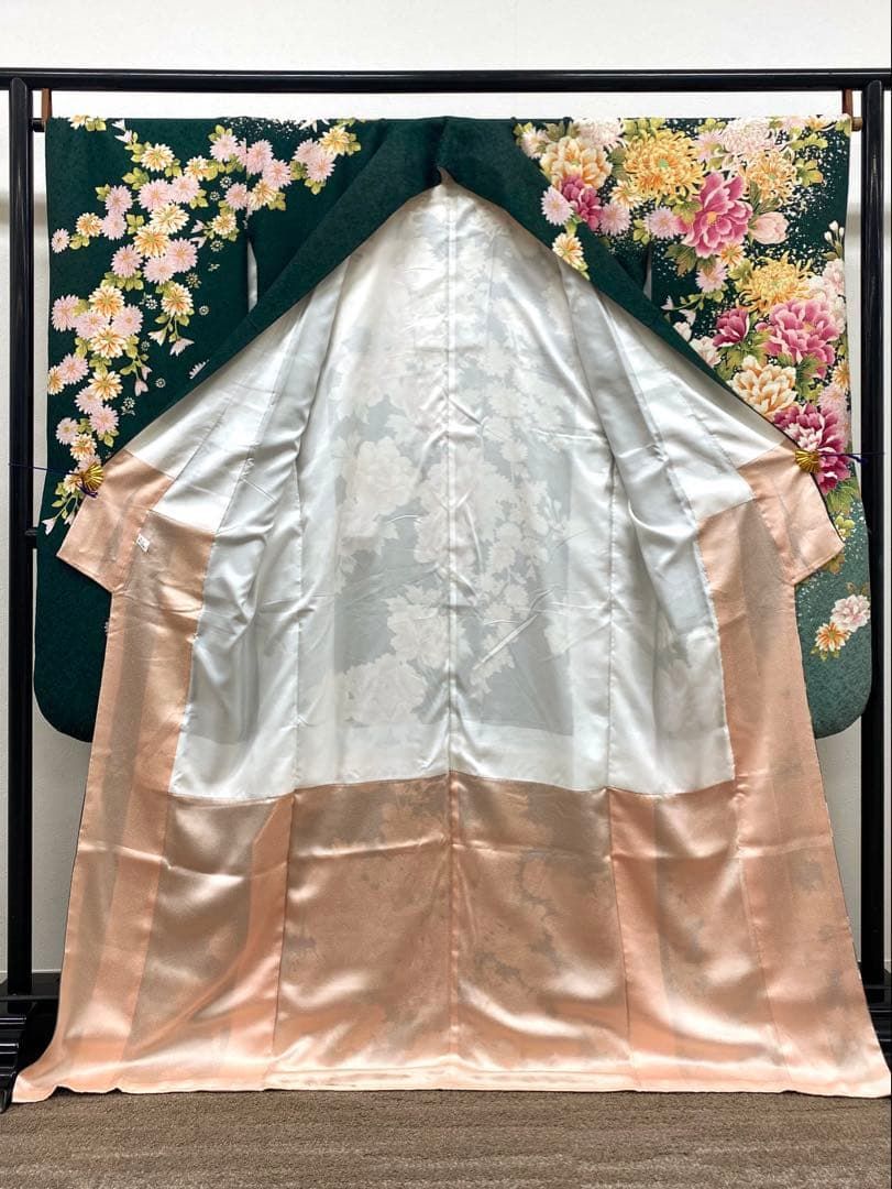 振袖 刺繍 銀彩 銀通し 身丈166cm 撥水加工済 MO3222 - メルカリ