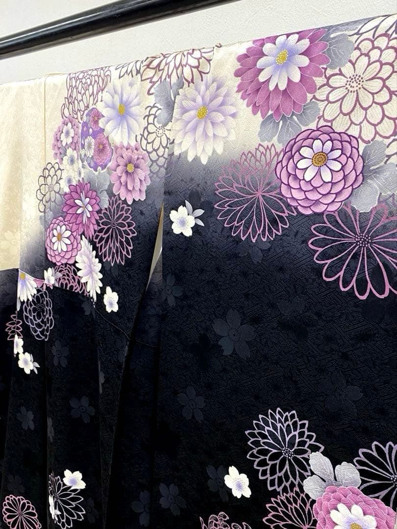 振袖 金駒 銀彩 紋意匠 身丈171 cm MO 3220