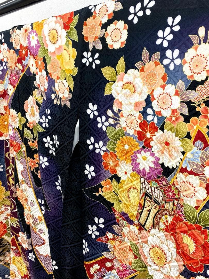 振袖 ラメ刺繍 金彩 紋意匠 身丈167 cm 撥水加工済 MO 3219