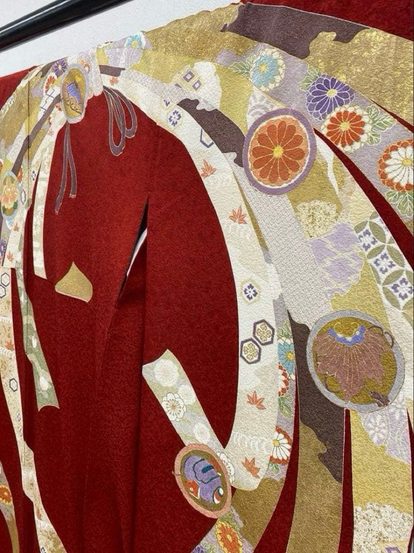 振袖 金駒 金彩 紋意匠 身丈168 cm パールトーン加工済 MO 3217