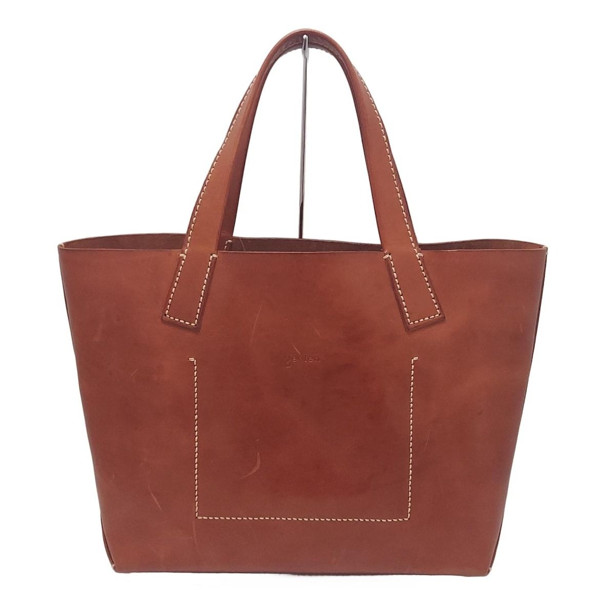 genten(ゲンテン) トートバッグ - ブラウン レザー - メルカリ