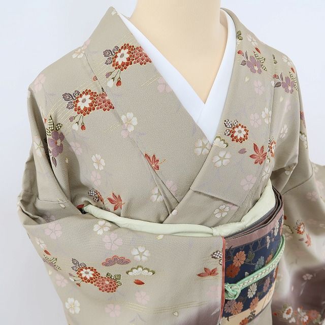 Y-450◇正絹 一つ紋 手縫い仕立て 訪問着 着物 Y-450◇正絹 一つ紋 手縫い仕立て 訪問着 着物 Y1520◇正絹 縫い