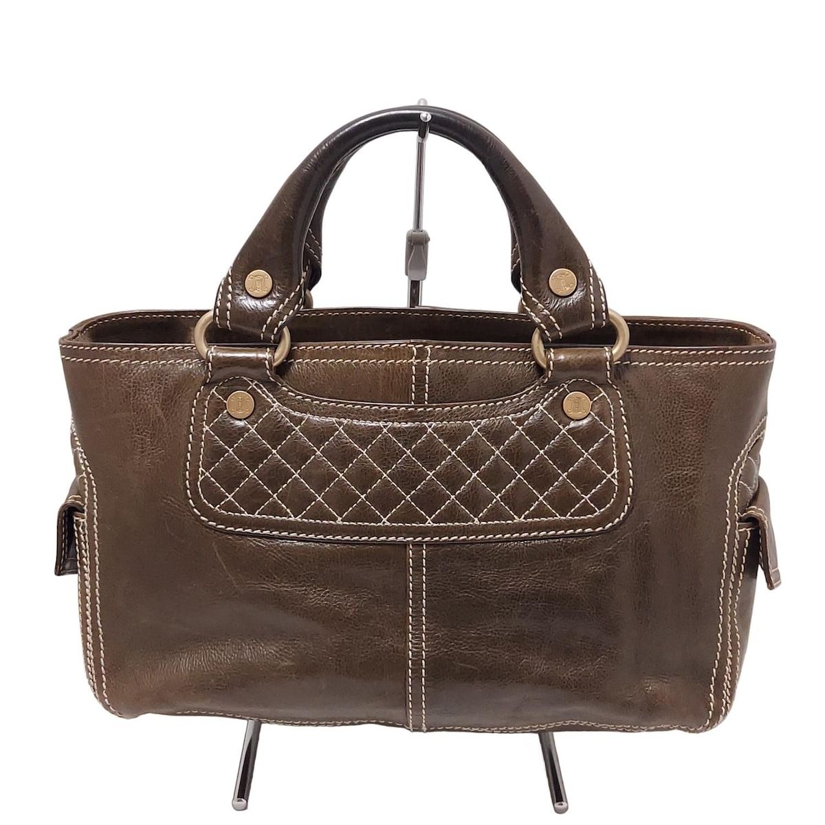 CELINE(セリーヌ) トートバッグ ブギーバッグ カーキ キルティング