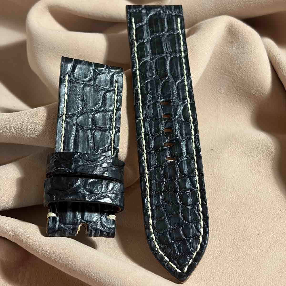 exh-56 ブライドル クロコダイル 腕時計ベルト (ラグ幅26mm - バックル
