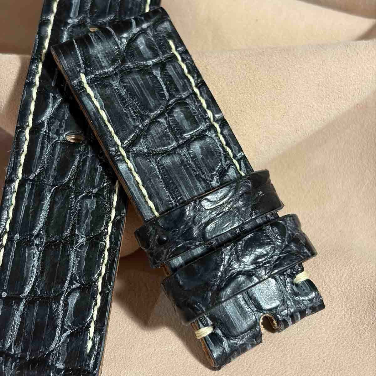 exh-56 ブライドル クロコダイル 腕時計ベルト ラグ幅26 mm - バックル幅26