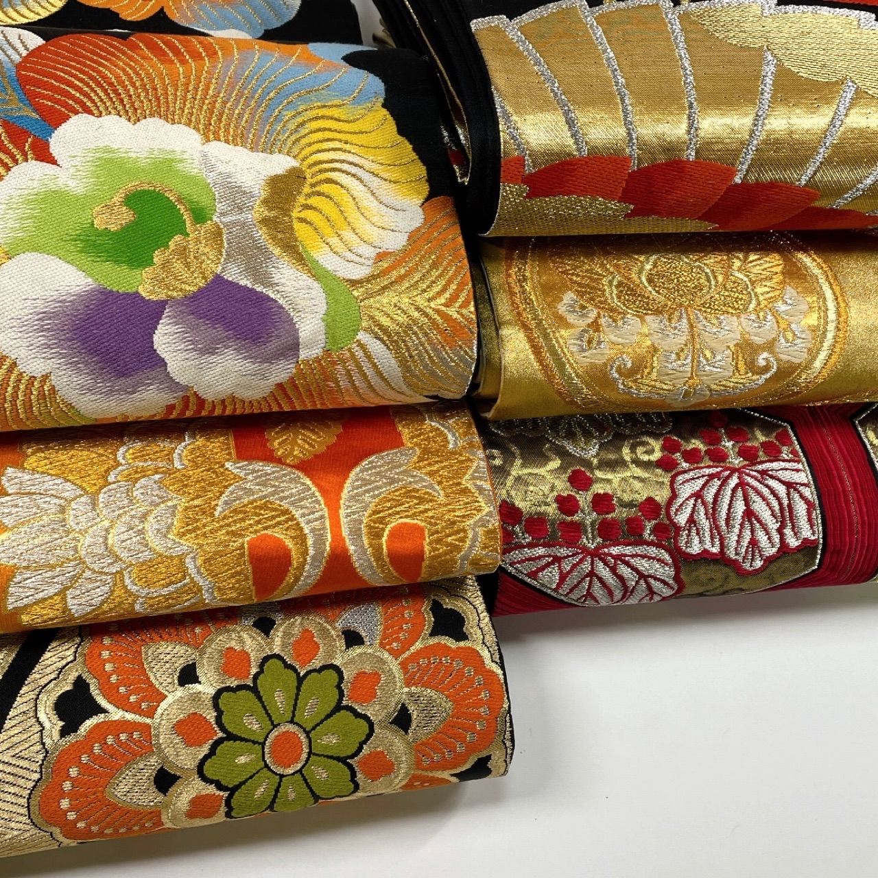 袋帯 6枚 正絹 帯まとめ売り 同梱購入歓迎 リメイク用 着付け練習用