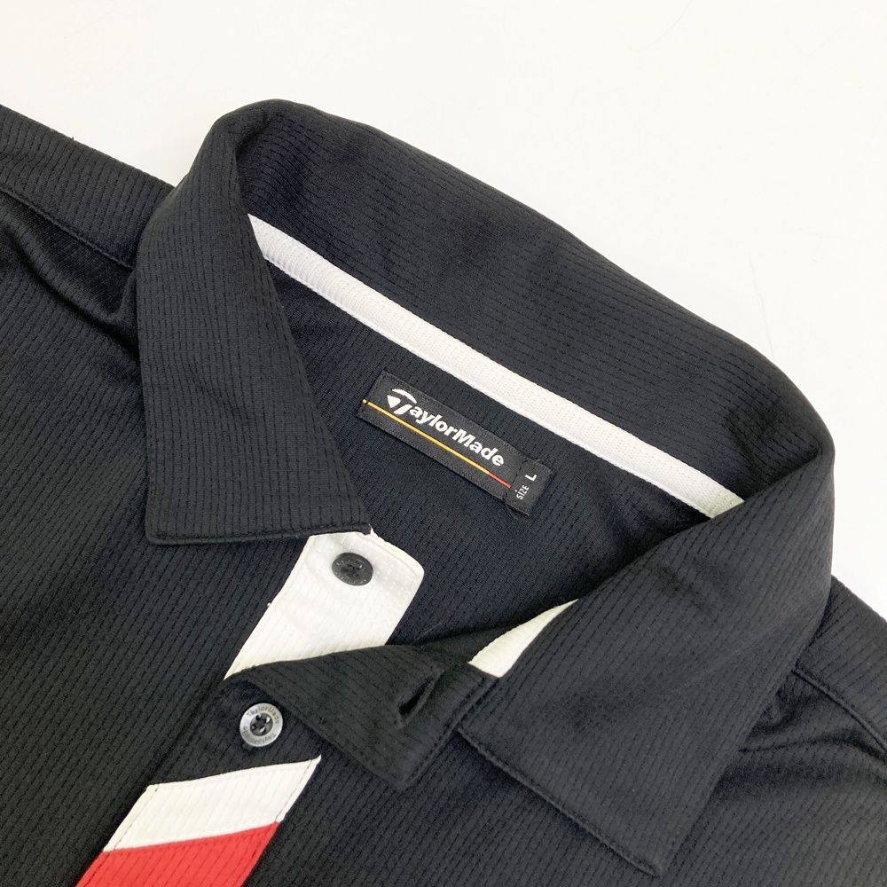 サイズ：L TAYLOR MADE テーラーメイド 半袖ポロシャツ ブラック系