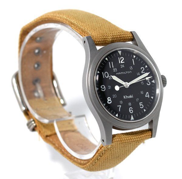 ハミルトン Khaki カーキ 9415 A ブラック文字盤 手巻き メンズ