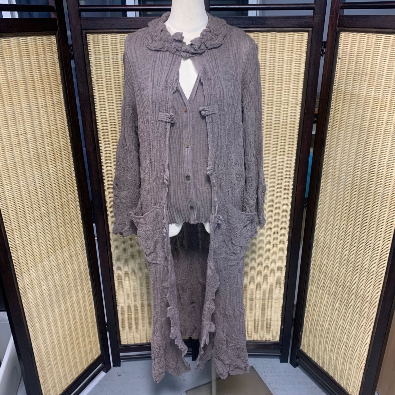 COSA-NOSTRA コーザノストラ ロング ワンピース コート モヘア