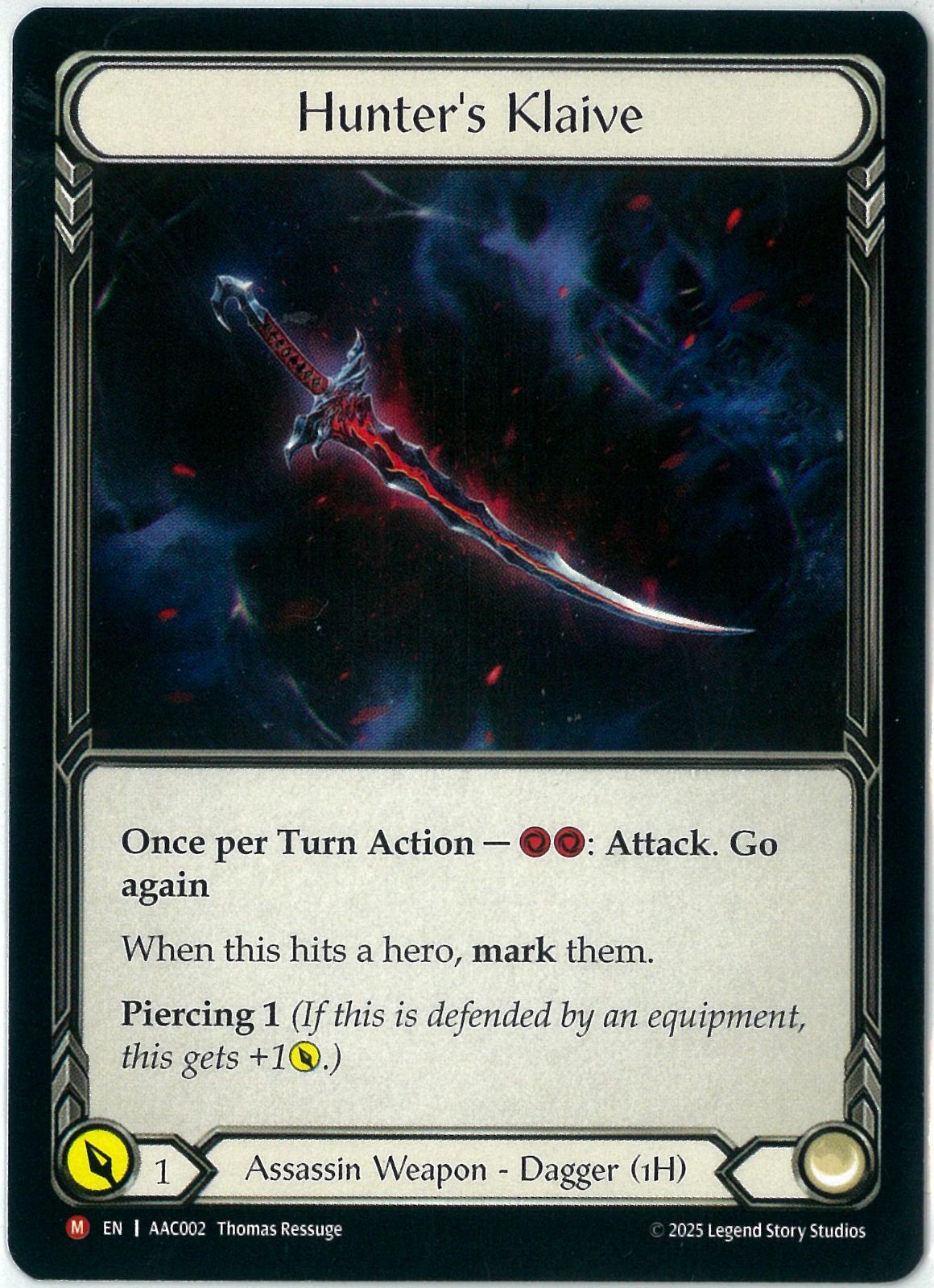 fab Hunter's Klaive 狩人のクレイヴ 英語版 NF Flesh and Blood/英語版/狩人のクレイヴ/Hunter's Klaive/アーモリー