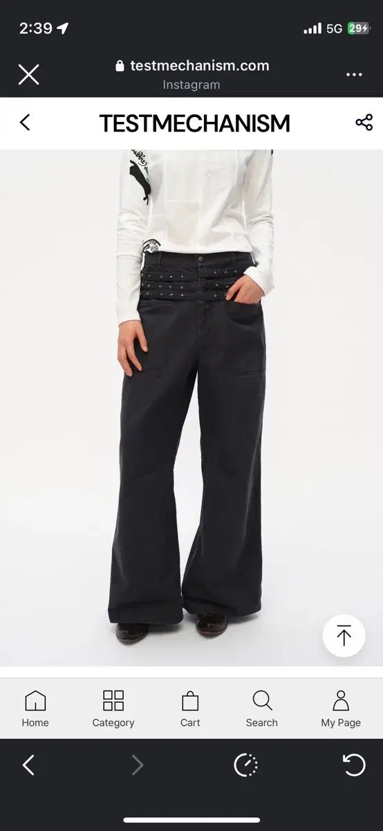 テストメカニズム oinimi スター スタッズ ワイド パンツ m