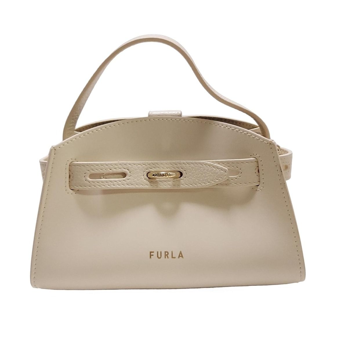 FURLA(フルラ) ハンドバッグ - アイボリー ミニバッグ レザー - メルカリ