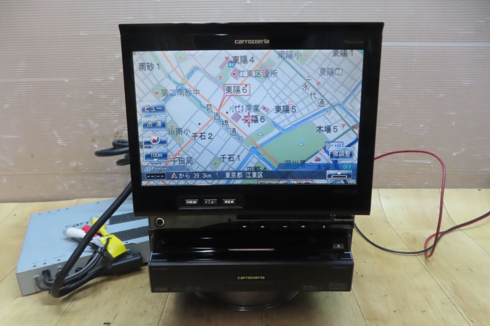 付 F 5132 カロッツェリア AVIC VH 009 MD HDDナビ インダッシュナビ 地図2006年 Bluetooth内蔵 CD DVD MD再生OK 本体のみ
