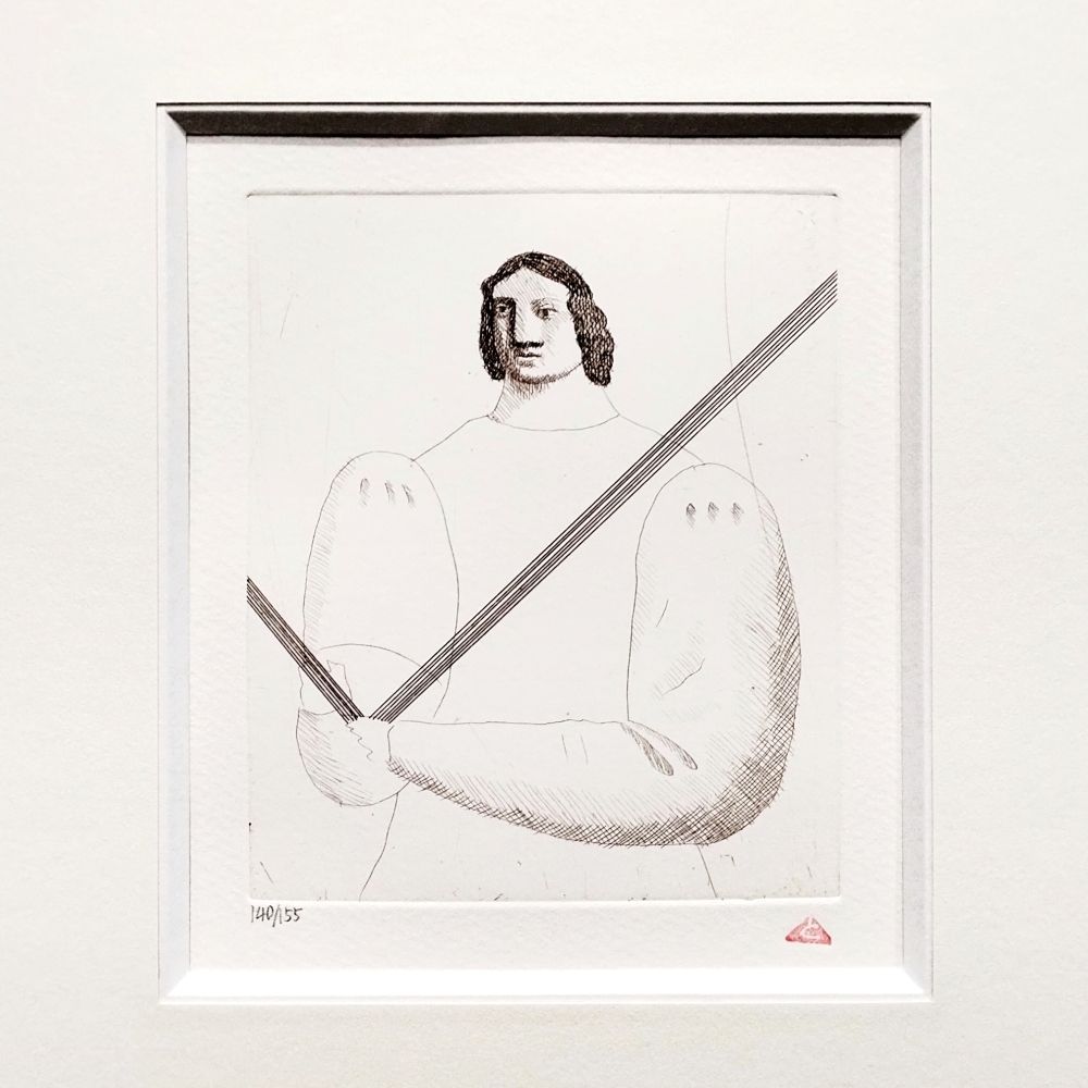 有元利夫 雲の誕生 2002年 銅版画 限定155部 小品 画室印 希少 額付 真