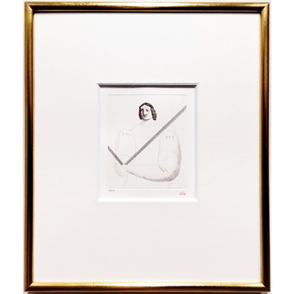 有元利夫 雲の誕生 2002年 銅版画 限定155部 小品 画室印 希少 額付 真