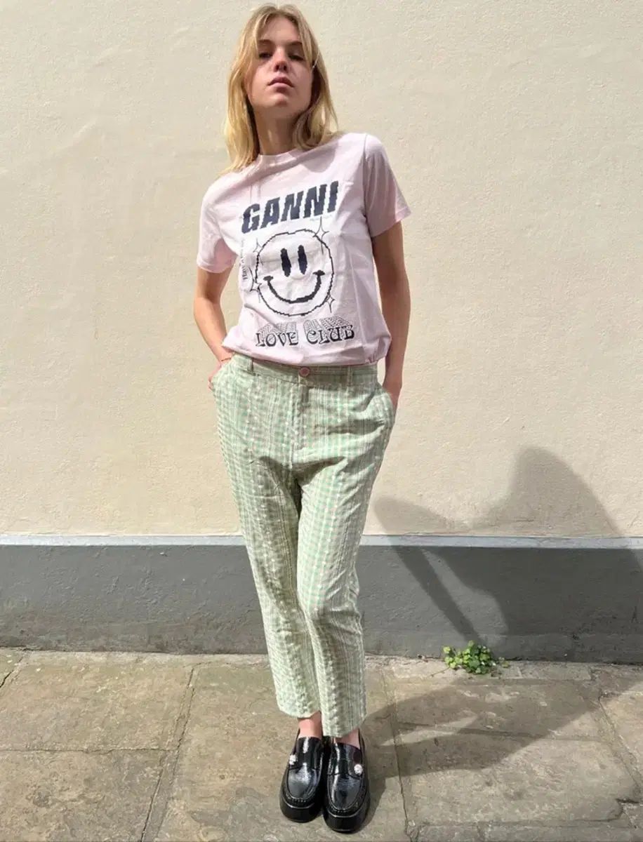 ガニー Ganni 半袖 Tシャツ ライトライラック s