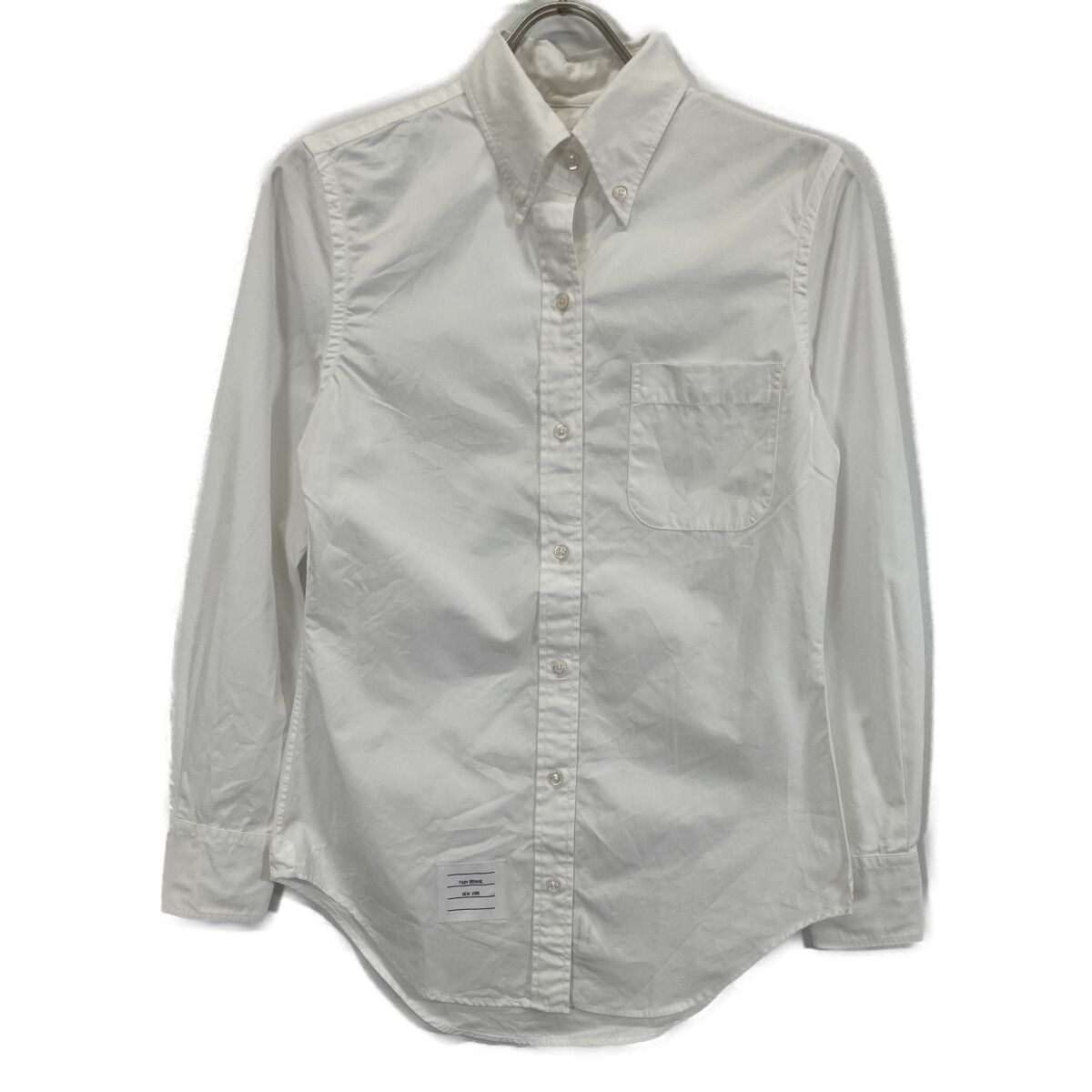 THOM BROWNE トムブラウン FLL 005 G- ﾎﾜｲﾄ ﾊﾟｯﾁﾎﾟｹｯﾄ ｵｯｸｽﾌｫｰﾄﾞｼｬﾂ 38