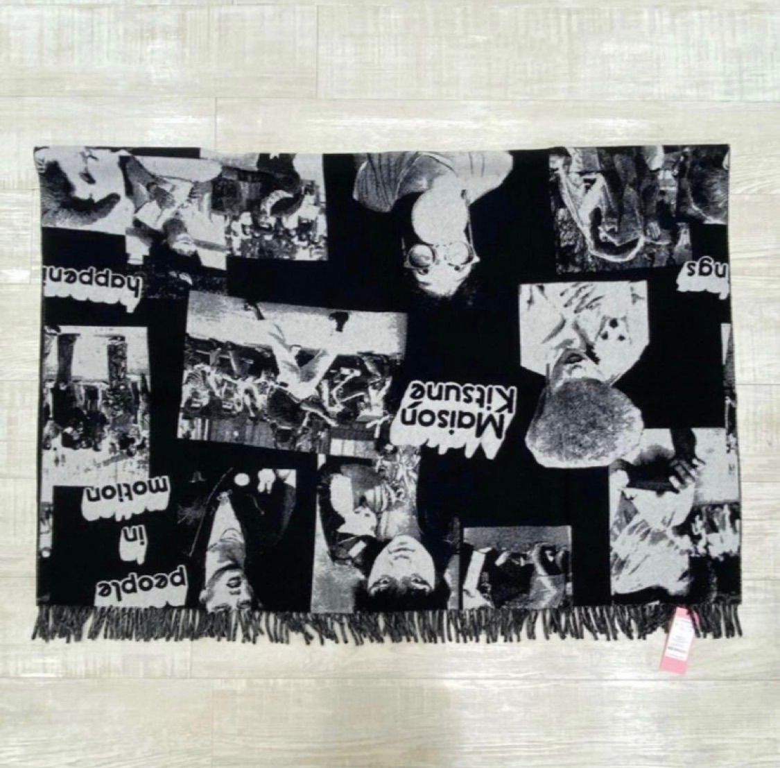 22 aw 2025 MAISON KITSUNE メゾン キツネ OLY BLANKET フォトグラフ ブランケット BLACK 定価55.000円 71