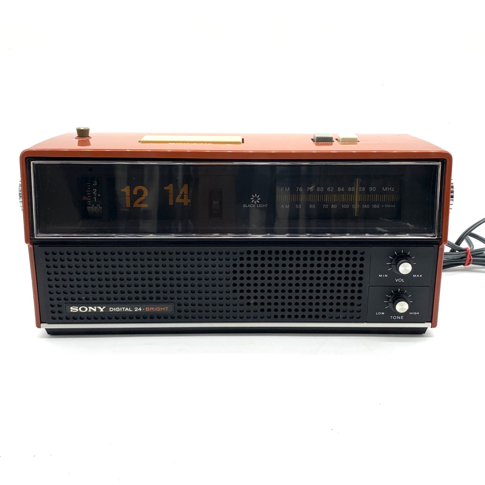 昭和レトロ　動作品　ソニー　SONY ラジオ付　パタパタ時計　スペースエイジ 昭和レトロ 動作品 ソニー SONY ラジオ付 パタパタ時計 スペースエイジ