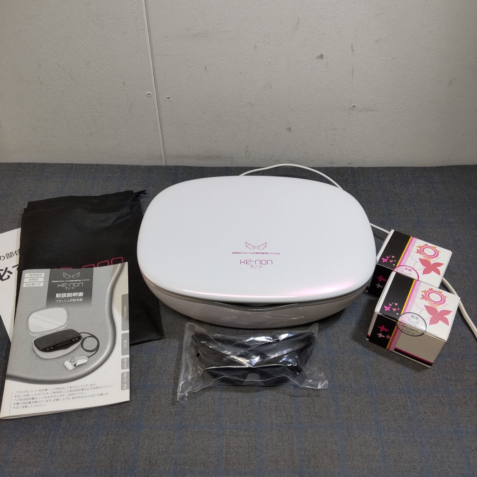 通電確認済み】KE-NON ケノン 脱毛器 Ver 7.2 NIPL-2080 ホワイト 付属