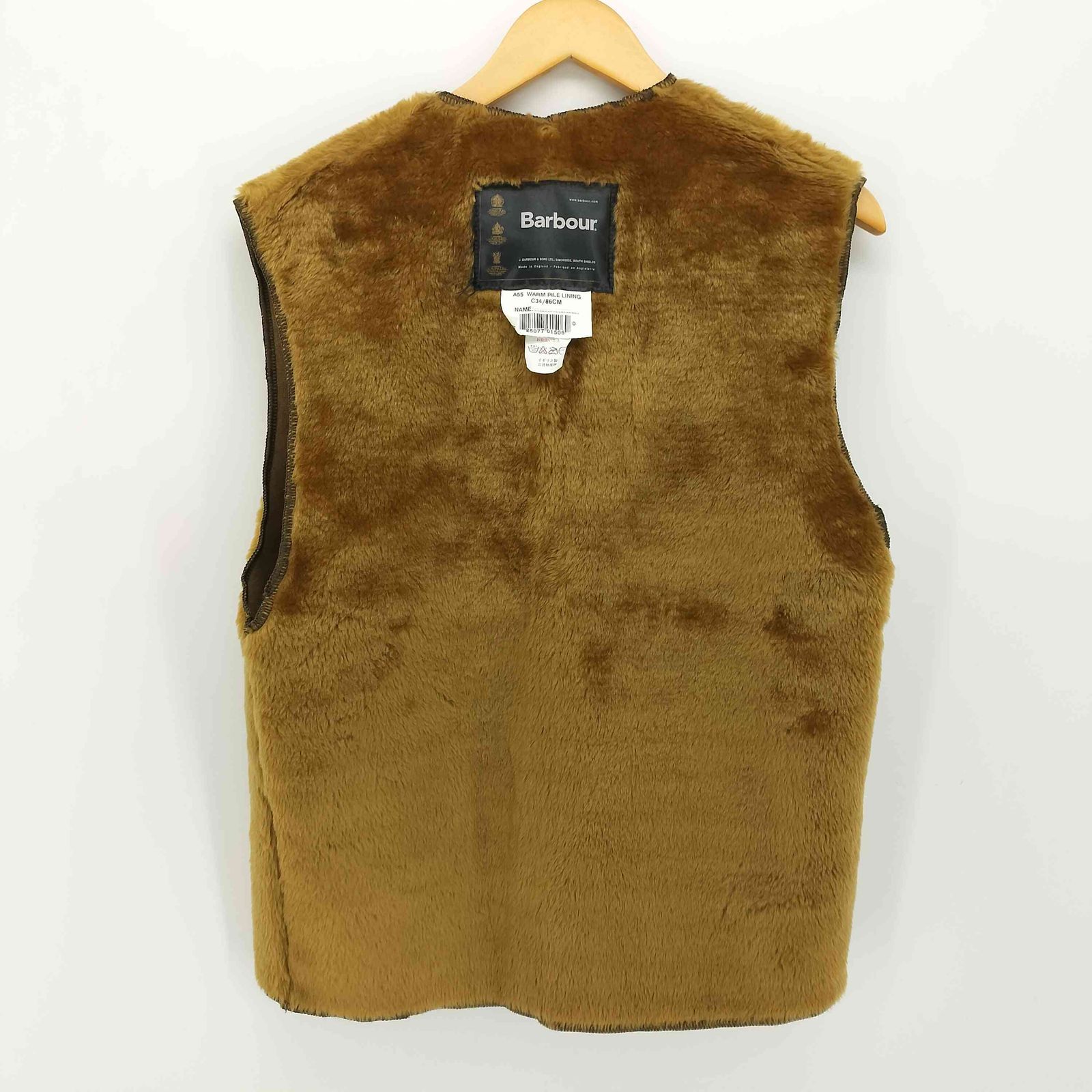 バブアー Barbour 80-90S 3ワラント A55 WARM PILE LINING ファー