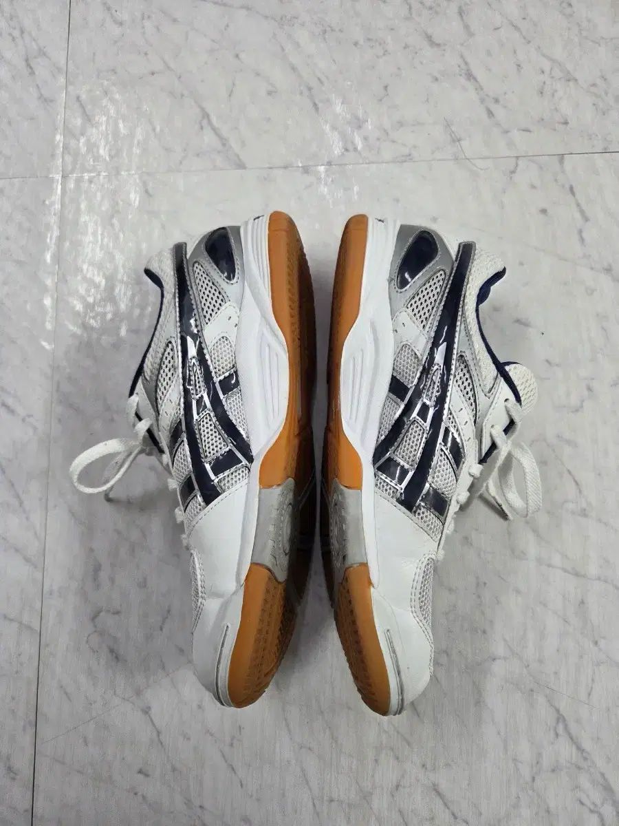 アシックス ローテ リー FU 5 白 紺 ブルー 260