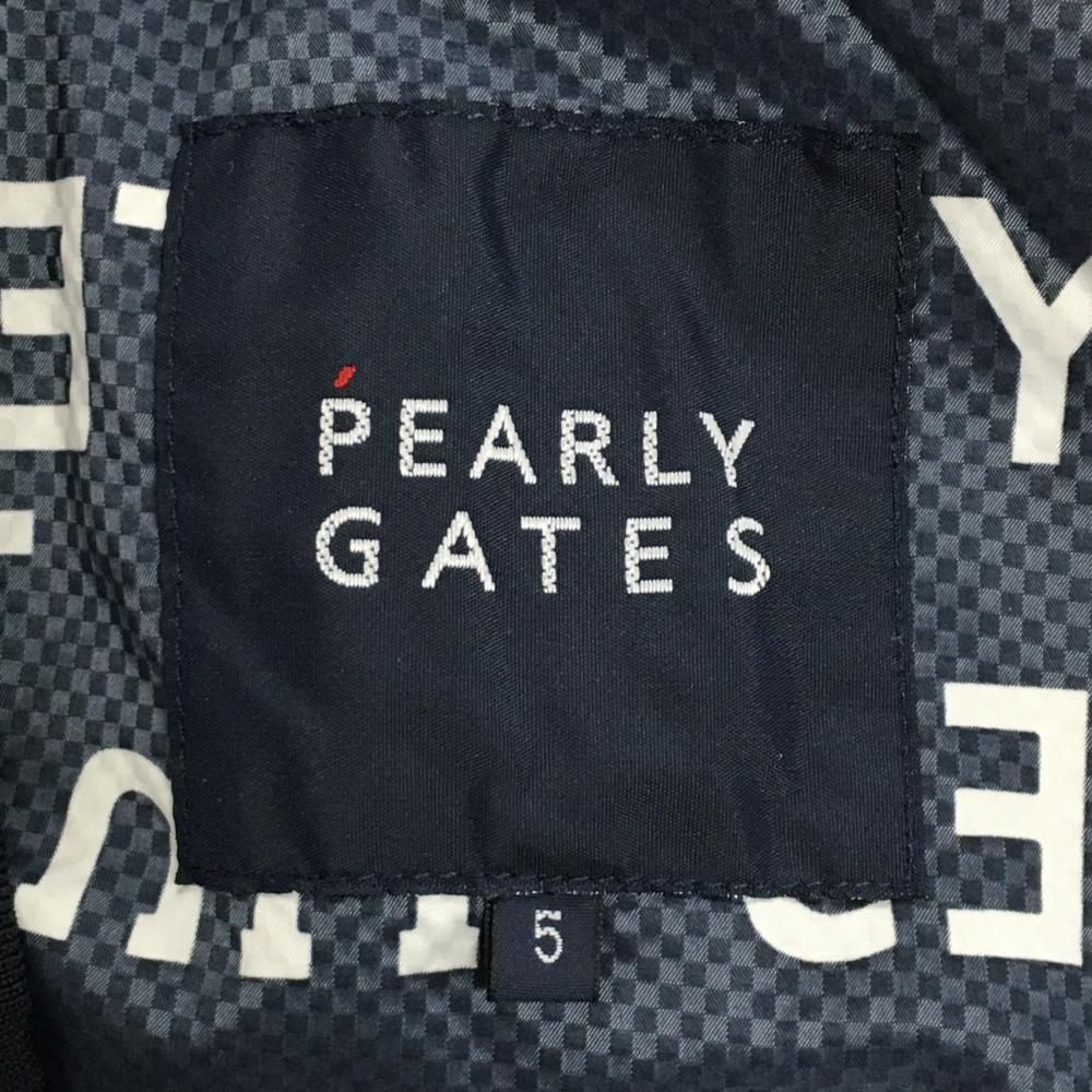 超美品】パーリーゲイツ スニード ネイビー×白 ロゴ総柄 薄手 ブルゾン