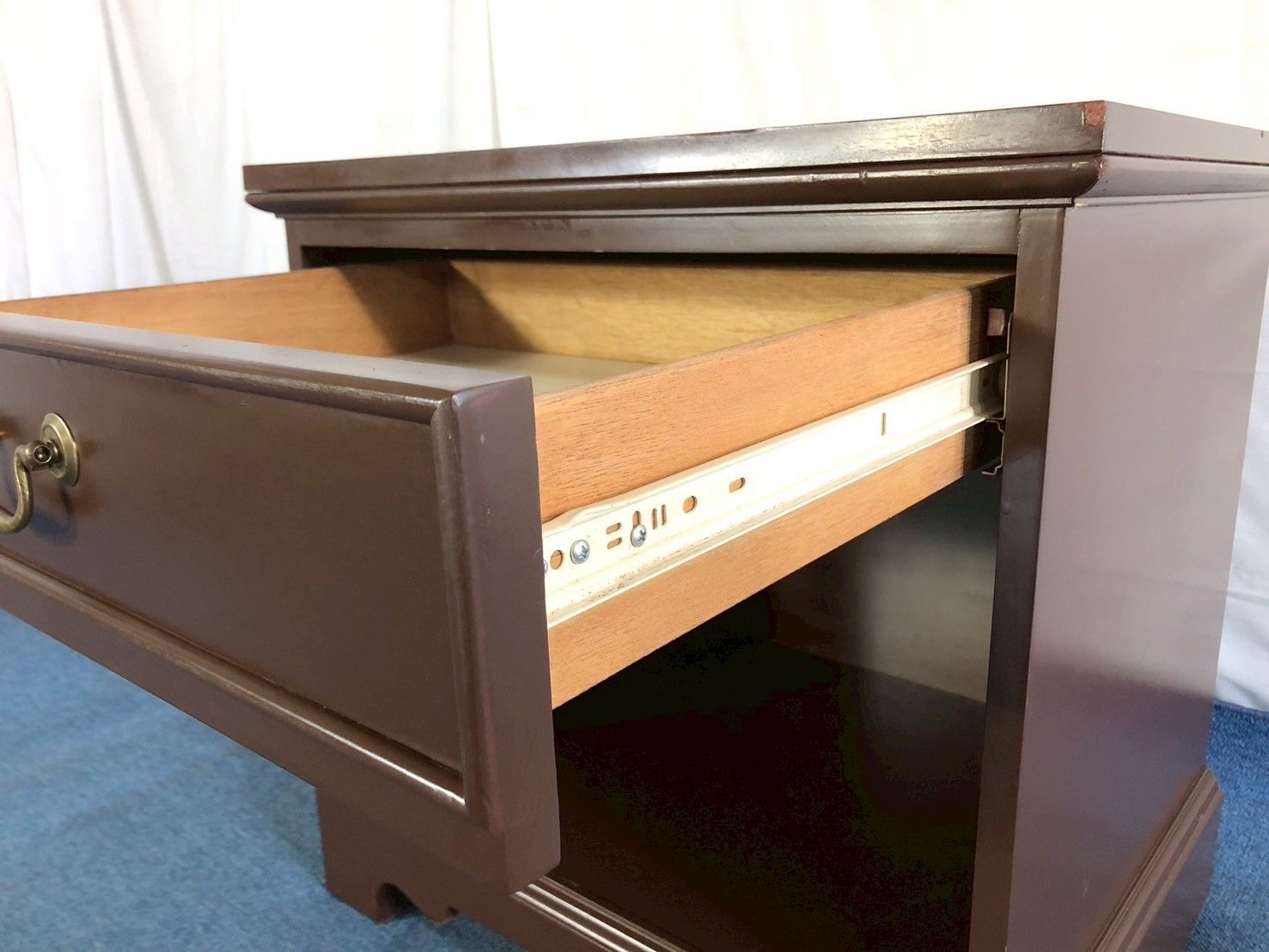 ◎#【米軍放出品】☆ナイトテーブル サイドテーブル 引き出し付