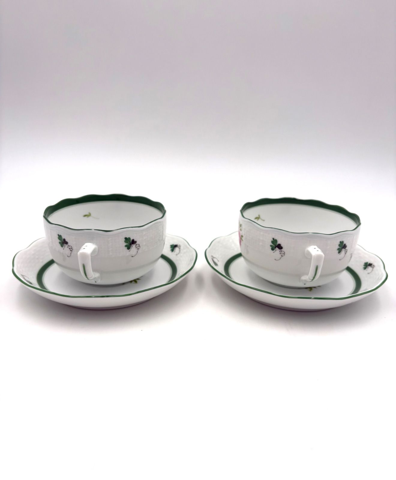 HEREND ヘレンド ウィーンの薔薇 ティーカップ＆ソーサー 2客セット