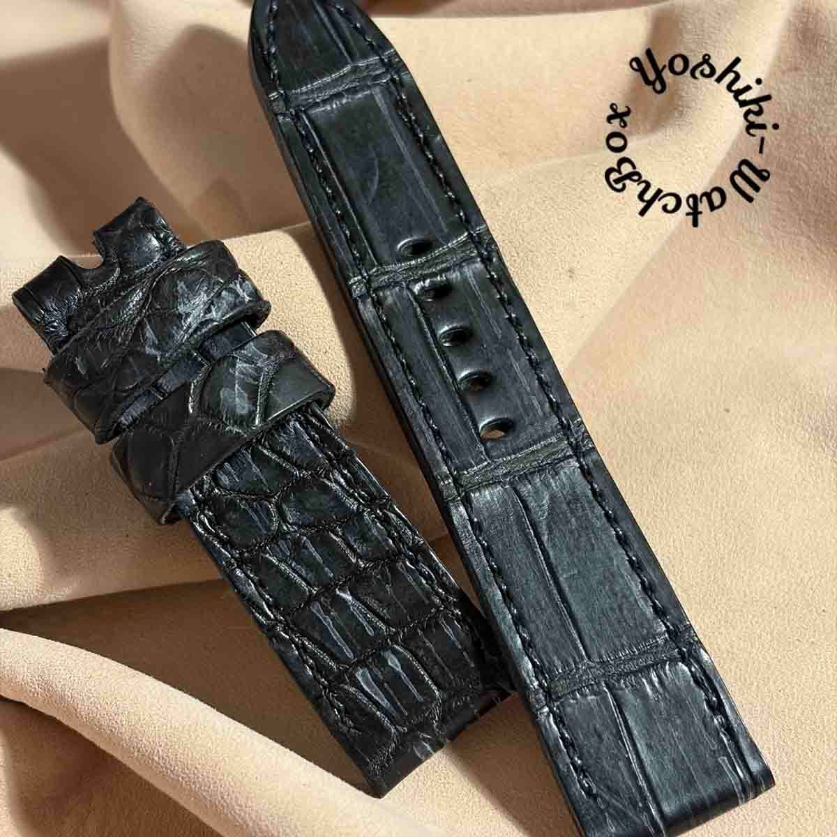 exh-57 ブライドル クロコダイル 腕時計ベルト ラグ幅22 mm - バックル幅20