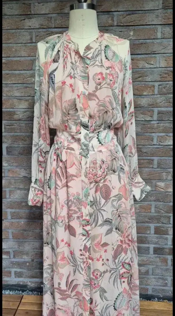 マッシモ ドゥッティ シフォン フラワー ロング ONE PIECE 36