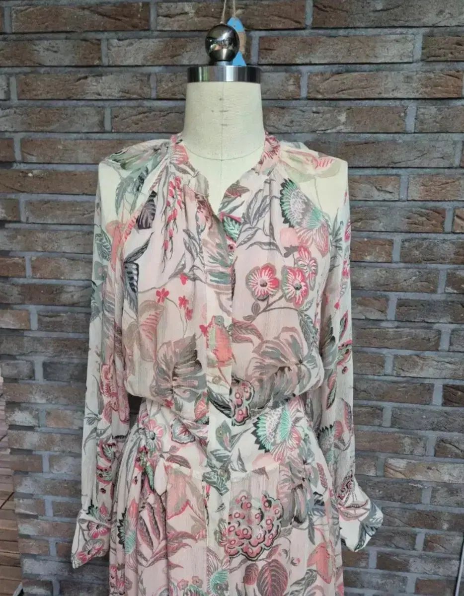 マッシモ ドゥッティ シフォン フラワー ロング ONE PIECE 36