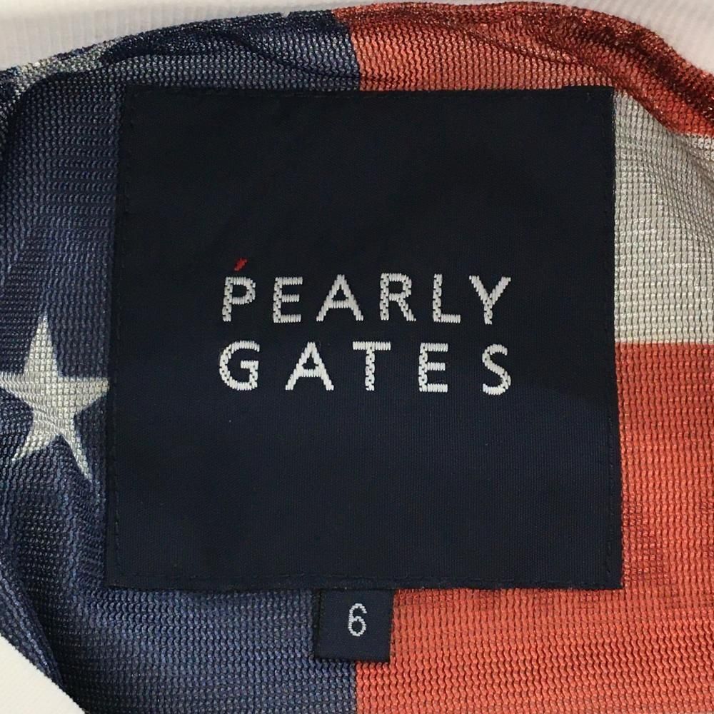 美品】パーリーゲイツ スニード 白×ネイビー 蓄熱裏地 フロントロゴ