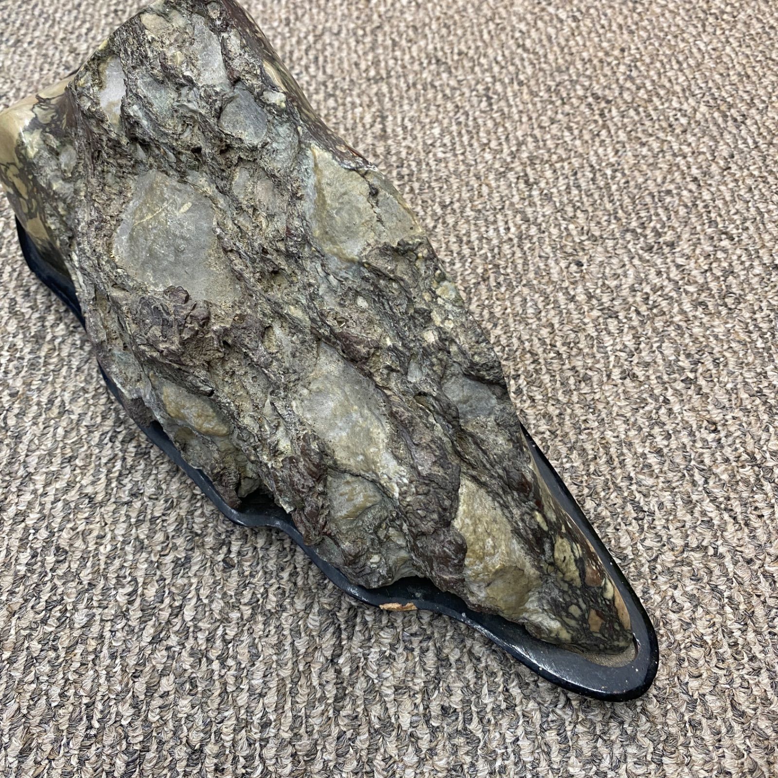 鑑賞石 連山 山型 台座付き 置物 管理番号SB983 - メルカリ