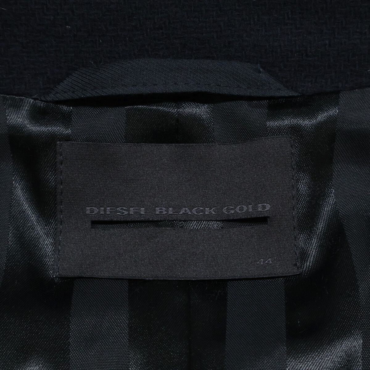 DIESEL BlackGold ディーゼルブラックゴールド ﾈｲﾋﾞｰ ｺｯﾄﾝ ﾁｪｽﾀｰｺｰﾄ 44