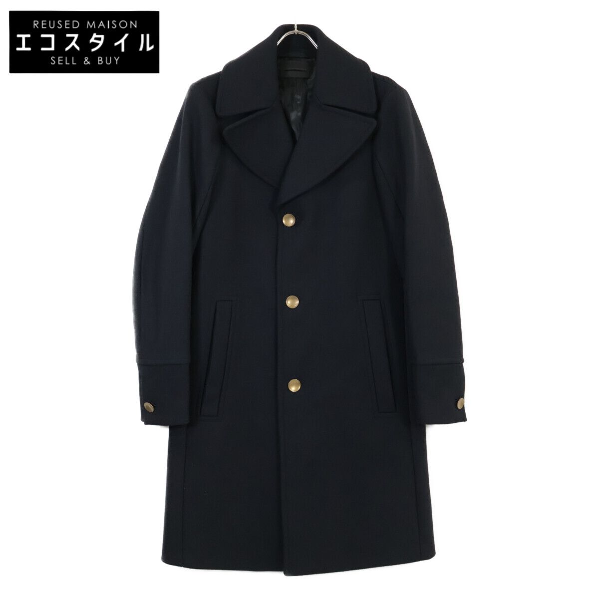 DIESEL BlackGold ディーゼルブラックゴールド ﾈｲﾋﾞｰ ｺｯﾄﾝ ﾁｪｽﾀｰｺｰﾄ 44