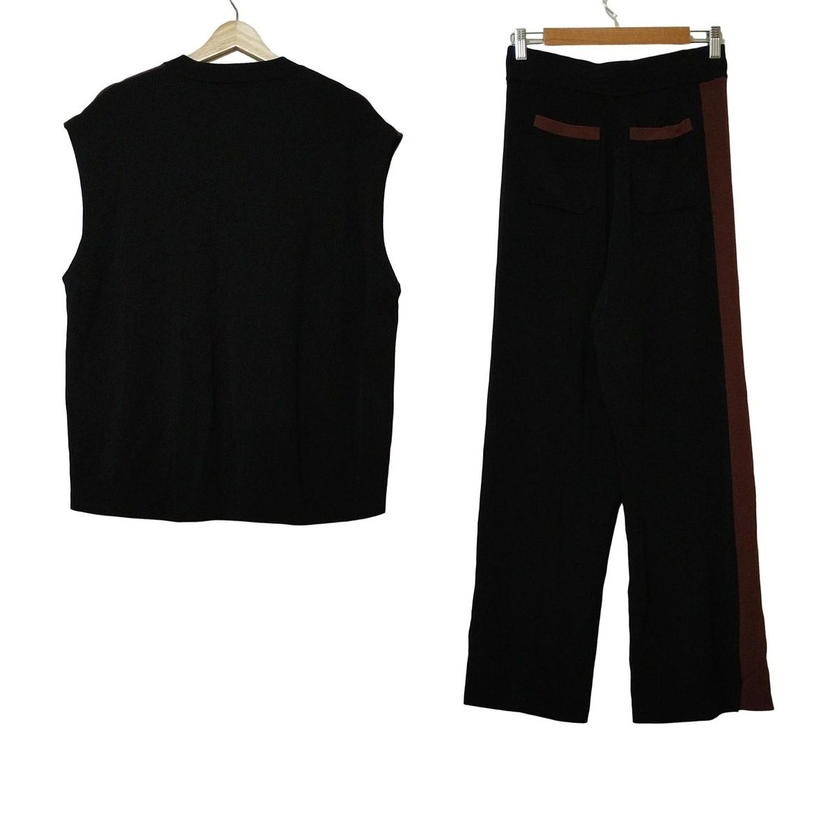 Grace Class グレースクラス レディースパンツセットアップ レディース - 黒×パープル×ブラウン ウエストゴム