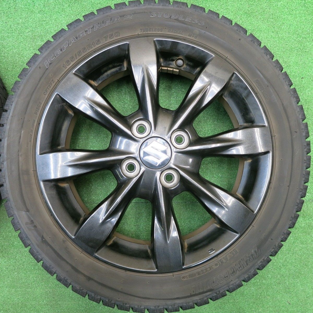 スペーシアカスタム MK32S 純正　165/55R15 Yahoo!オークション - 中古 スズキ スペーシア カスタム 純正 15インチ