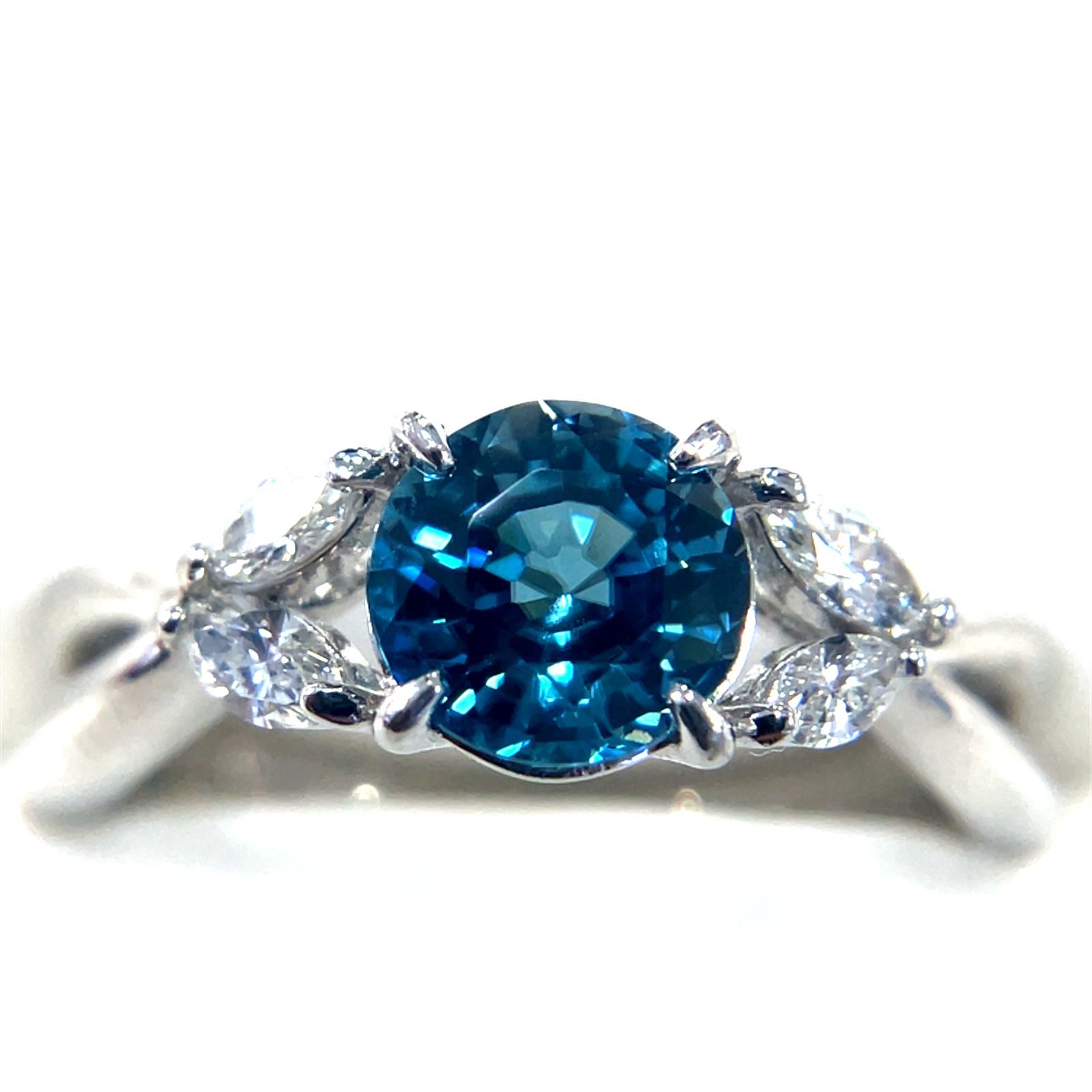 ブルージルコン リング プラチナ Pt 900